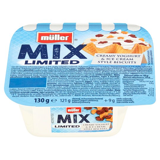 Müller Mix Style Biscuits slazený ochucený jogurt 130g
