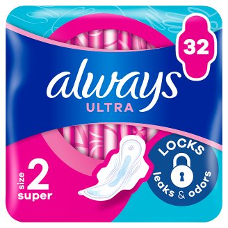 Always Ultra Long Vel. 2 Hygienické Vložky S Křidélky 32 ks