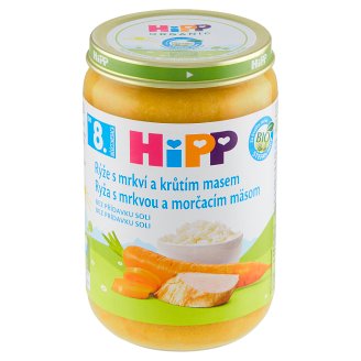 HiPP Bio rýže s mrkví a krůtím masem 220g