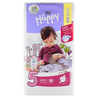 Happy Junior Dětské plenky "5" á 58 ks