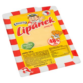Madeta Lipánek Jemný sýr plátky 100g