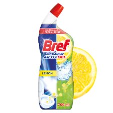 Bref Power Aktiv Gel Toilet Cleaner Effect of Air Freshener Lemon 700ml