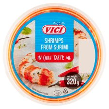 Vici Surimi rybí tyčinky ve tvaru krevet v chilli oleji 320g