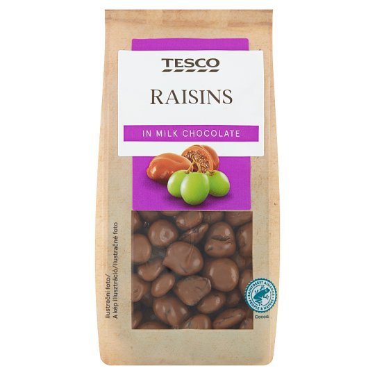 Tesco Rozinky v mléčné čokoládě 150g