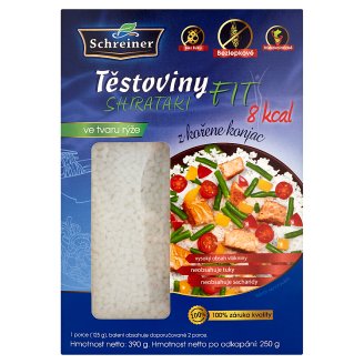 Schreiner Shirataki Fit Těstoviny ve tvaru rýže z kořene konjac 390g