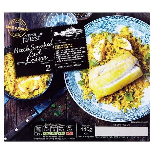 Tesco Finest Cod Fillets without Skin and Bones, with Glaze 440g