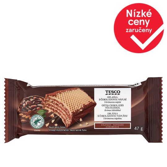 Tesco Wafer with Chocolate Filling 47g Tesco Groceries