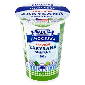 Madeta Jihočeská tradiční zakysaná smetana 15 % 200g