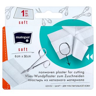 Matopat soft Netkaná náplast s polštářkem na stříhání 6 cm x 50 cm