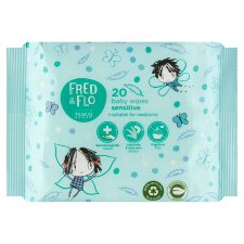 image 1 of Tesco Fred & Flo Sensitive Baby Wipes 20 pcs