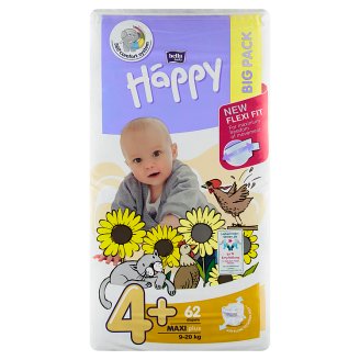 Happy Maxi plus Dětské plenky "4+" á 62 ks