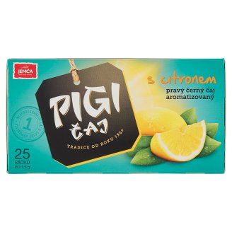 Jemča Pigi Černý čaj s citronem porcovaný 25 x 1,5g