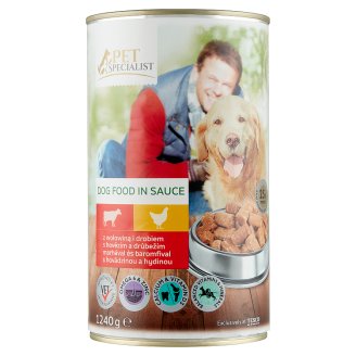 Tesco Pet Specialist Kousky s hovězím a drůbežím v omáčce 1240g