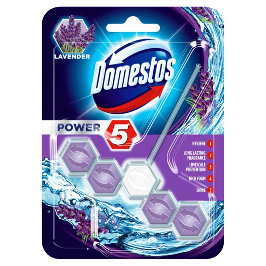 Domestos Power 5 Lavender WC blok 55g