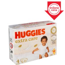 Huggies Extra Care plenky velikost 4 pro děti 8-16kg 33 ks