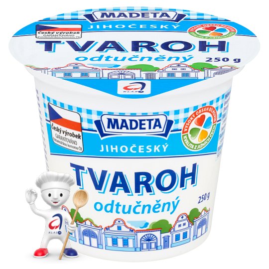 Madeta Jihočeský tvaroh odtučněný 250g