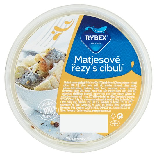 Rybex Matjesové řezy s cibulí 170g