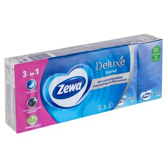 Zewa Deluxe 3-vrstvé papírové kapesníčky 10 x 10 ks