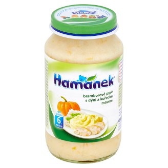 Hamánek Bramborové pyré s dýní a kuřecím masem 230g