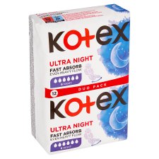 Kotex Ultra Night Women's Sanitary Pads 12 pcs