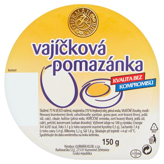 Gurmán Klub Vajíčková pomazánka 150g