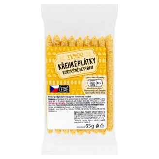 Tesco Křehké plátky kukuřičné se sýrem 65g