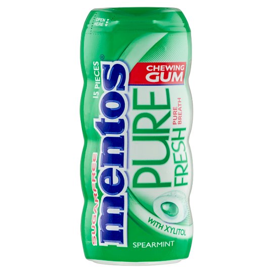 Mentos Pure Fresh Žvýkačka s tekutou náplní s mátovou příchutí 15 ks 30g