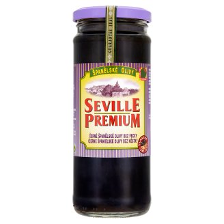 Seville Premium Černé španělské olivy bez pecky 450g