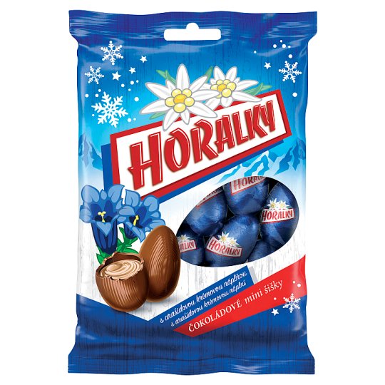 Horalky Chocolate Mini Cones with Peanut Cream Filling 100g
