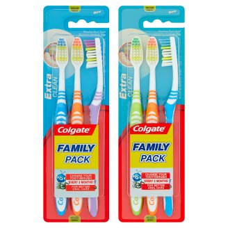 Colgate Extra Clean Zubní kartáček střední 3 ks