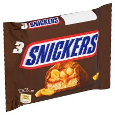 Snickers Milk Chocolate Filled with Nougat, Caramel and Peanuts 3 x 50g (150g)