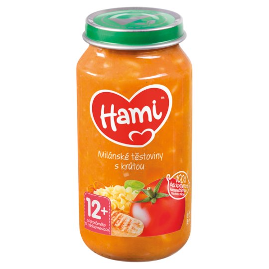 Hami masozeleninový příkrm Milánské těstoviny s krůtou od uk. 12. měsíce 250g
