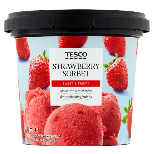 Tesco Mražený krém sorbet jahodový 500ml