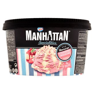 Manhattan Specialities Mražený krém jahodový a mražený krém s tvarohem a se sušenkami cookies 946ml