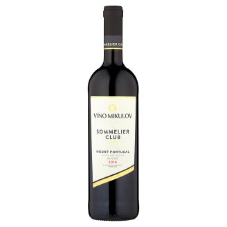 Víno Mikulov Sommelier Club Modrý Portugal jakostní víno odrůdové suché červené 0,75l