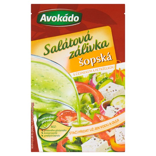 Avokádo Salad Dressing Mixed with Garlic and Parsley 8g Tesco Groceries