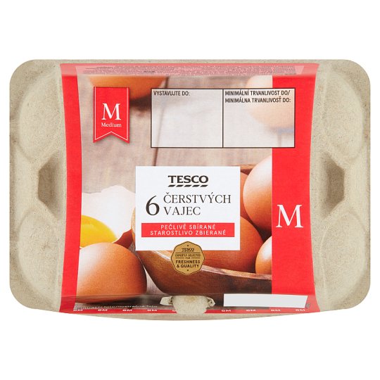 Tesco Čerstvá vejce M 6 ks