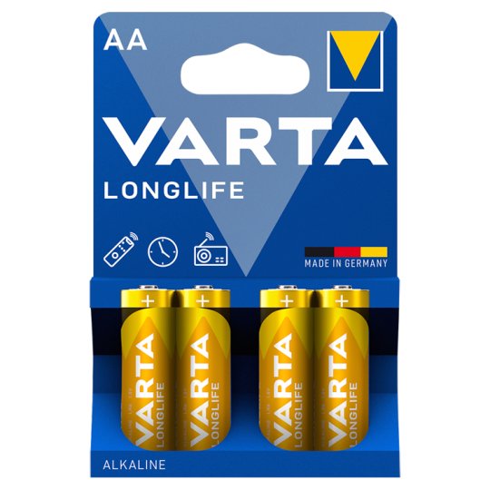 VARTA Longlife AA Alkaline Batteries 4 pcs