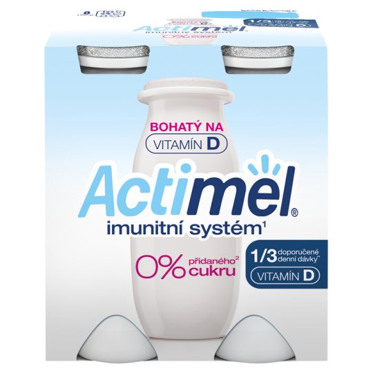 Actimel Probiotic Yogurt Drink with 0% Added Sugar 4 x 100g