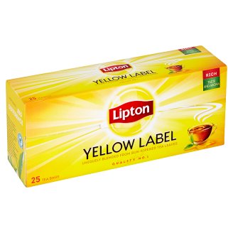 Lipton Yellow Label černý aromatizovaný čaj 25 sáčků 50g