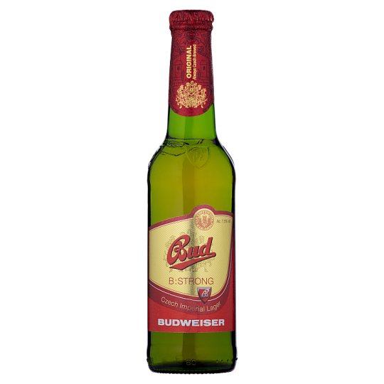 Budweiser Budvar Bud B:Strong Special Light Beer 0.33L - Tesco Groceries