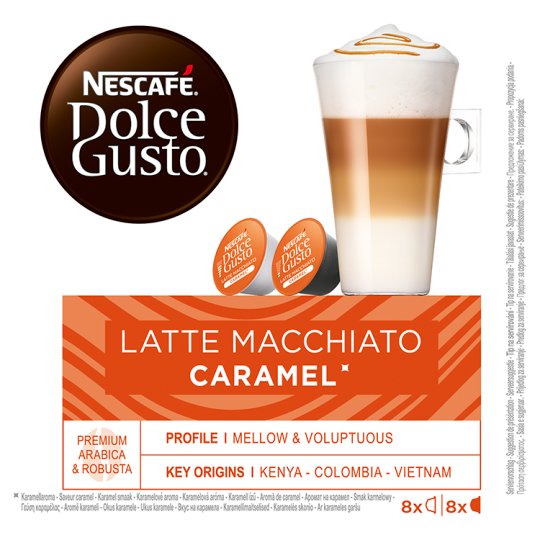 NESCAFÉ® Dolce Gusto® Latte Macchiato Caramel - kávové kapsle - 16 kapslí v balení