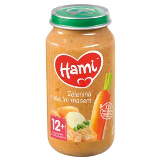 Hami masozeleninový příkrm Zelenina s telecím masem od uk. 12. měsíce 250g