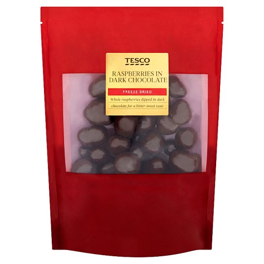 Tesco Raspberries in Dark Chocolate 150g Tesco Groceries