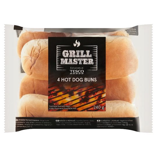 Tesco Žemle na hotdogy 240g