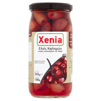 Xenia Kalamata černé olivy bez pecky ve slaném nálevu 345g