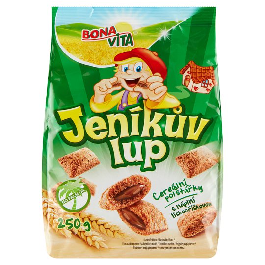 Bona Vita Jeníkův lup Cereální polštářky s náplní lískooříškovou 250g