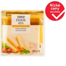 Tesco Edam 45% Mild Cheese Slices 100g