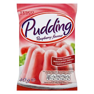 Tesco Puding v prášku s malinovou příchutí 40g