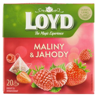 Loyd Ovocný čaj aromatizovaný porcovaný s příchutí maliny a jahody 20 x 2g